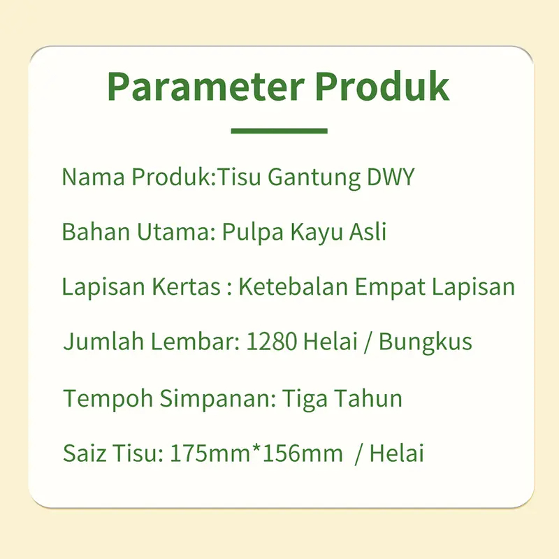 【4 Packs】4-Ply Thick 1280 Sheets Large Flushable Hanging Tissue