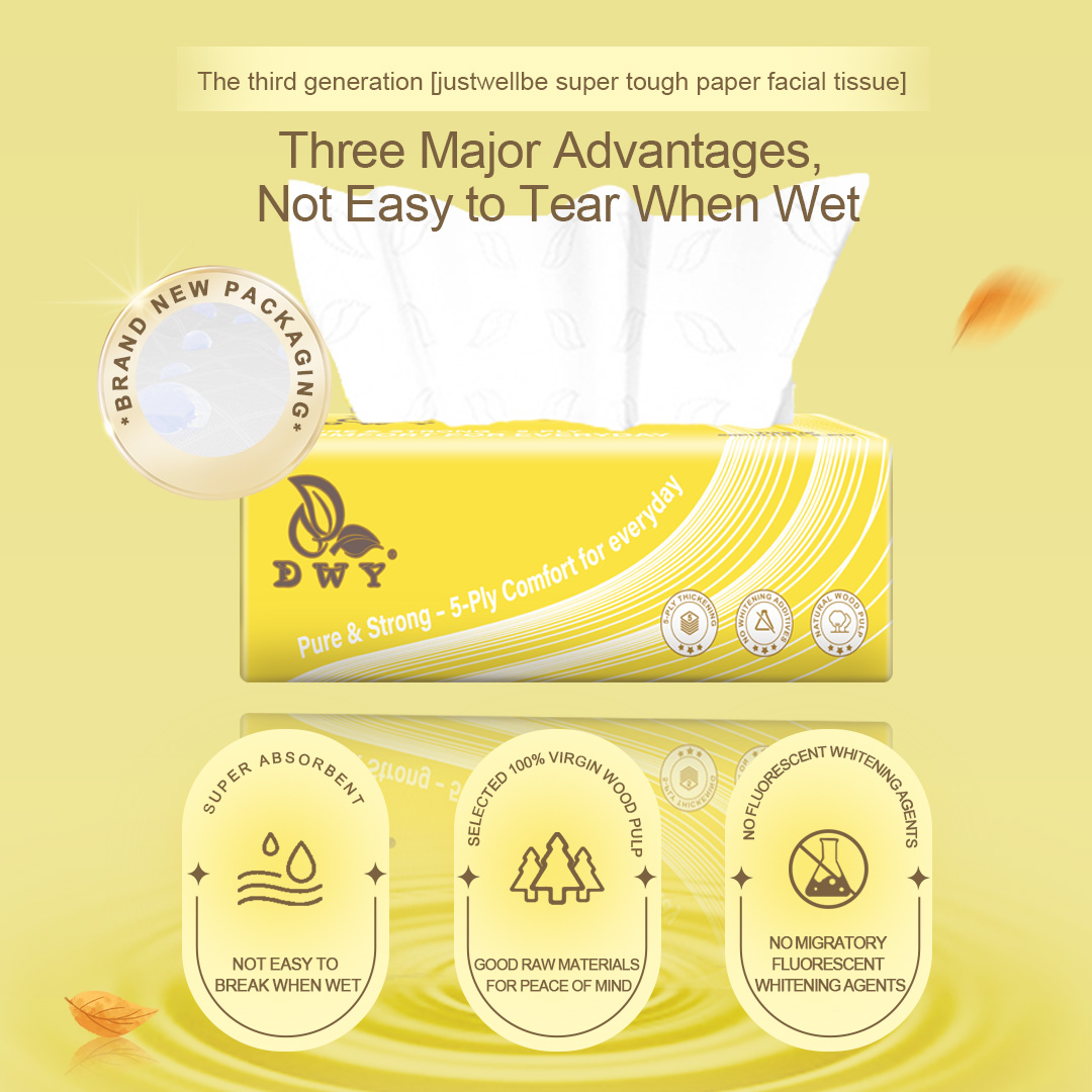 【10Pack】5-Ply Bigsize Viral  Facial Tissue