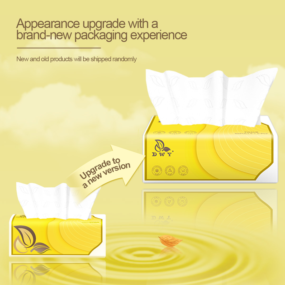 【10packs】NEW DWYLIFE 5-Ply Thick Virgin Wood Pulp Tissues