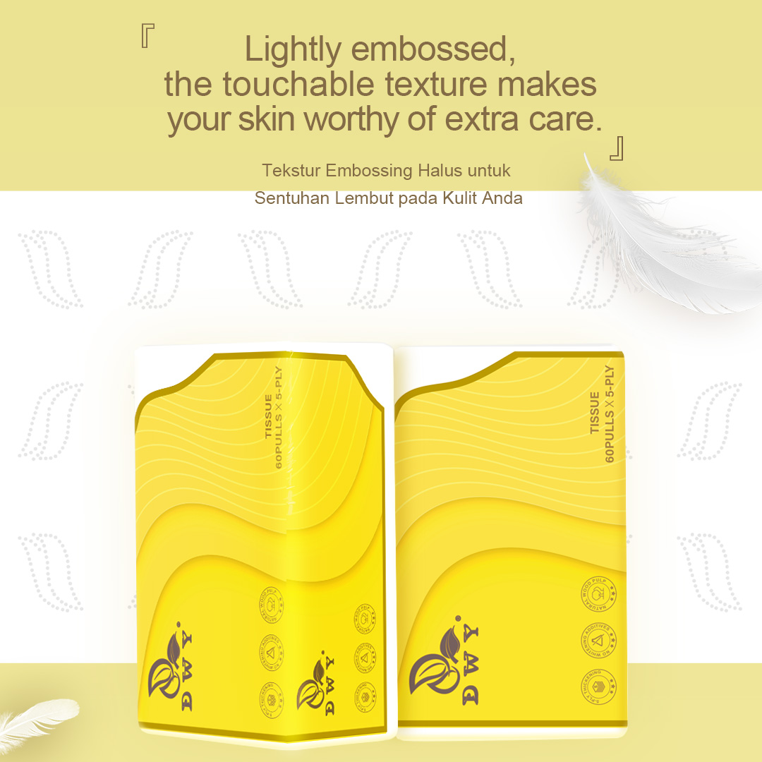 【10packs】NEW DWYLIFE 5-Ply Thick Virgin Wood Pulp Tissues