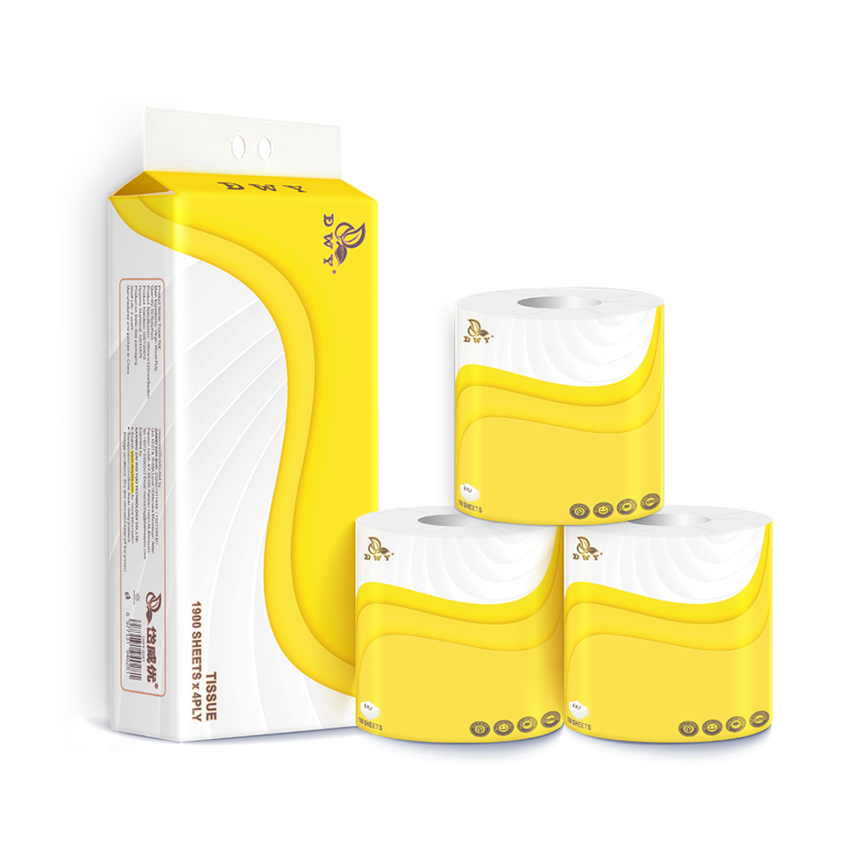 【10Roll】4 Ply  Toilet Paper Roll Flushable