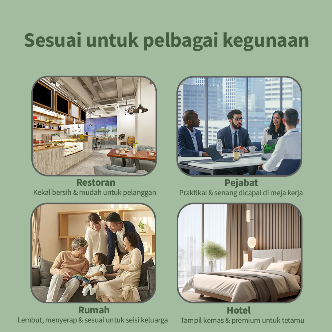 【60Packs/box】4-ply Thick virgin wood pulp thick tissue Keluarga & Restoran & Office