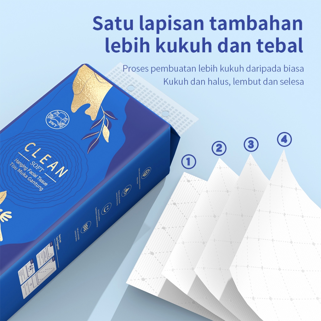 【1/3/6packs】DWY tissue gantung tissue Hanging Tissue Soft Tissue Facial Tissue Cheerful Tissue tisu gantung cheerful 