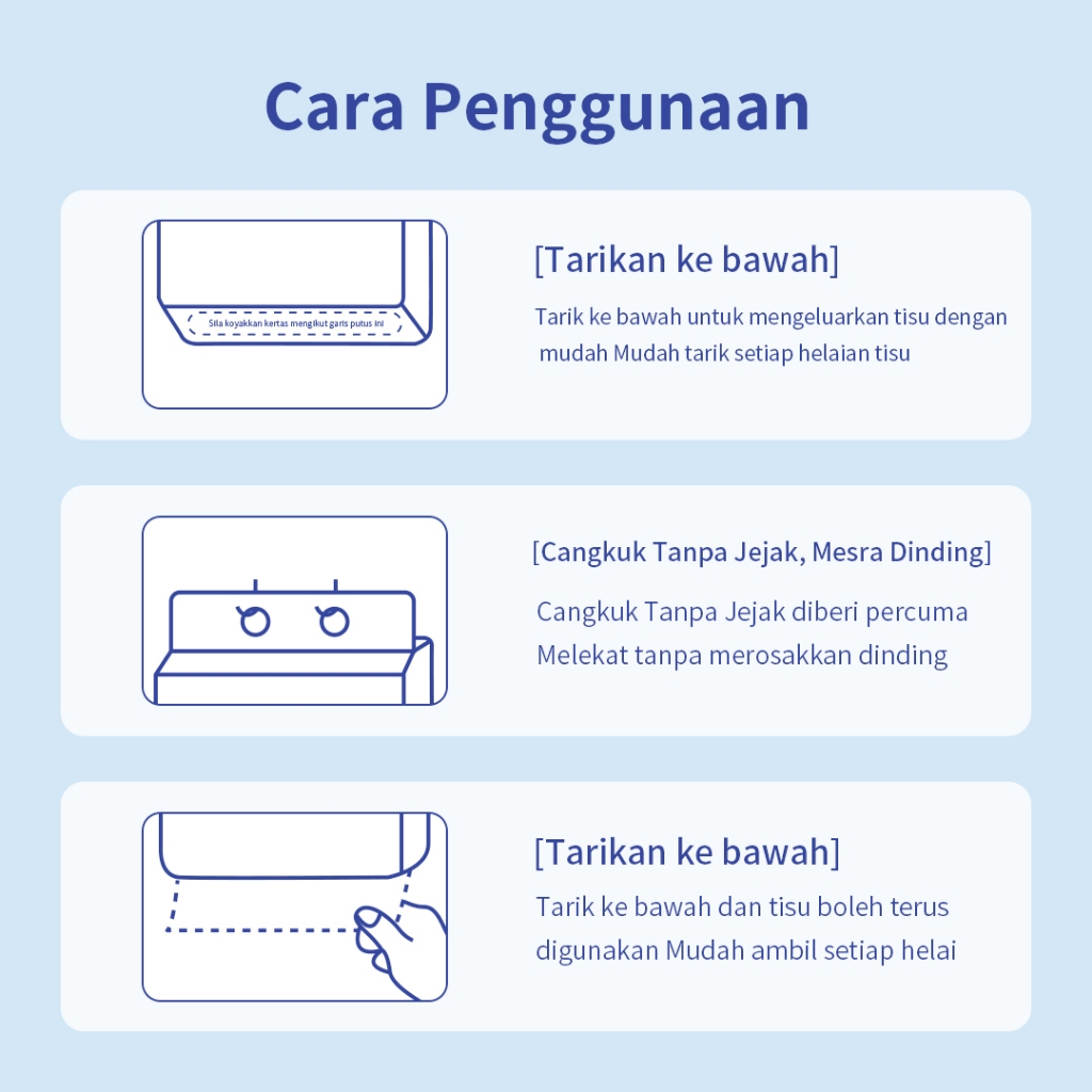 【1/3/6packs】DWY tissue gantung tissue Hanging Tissue Soft Tissue Facial Tissue Cheerful Tissue tisu gantung cheerful 