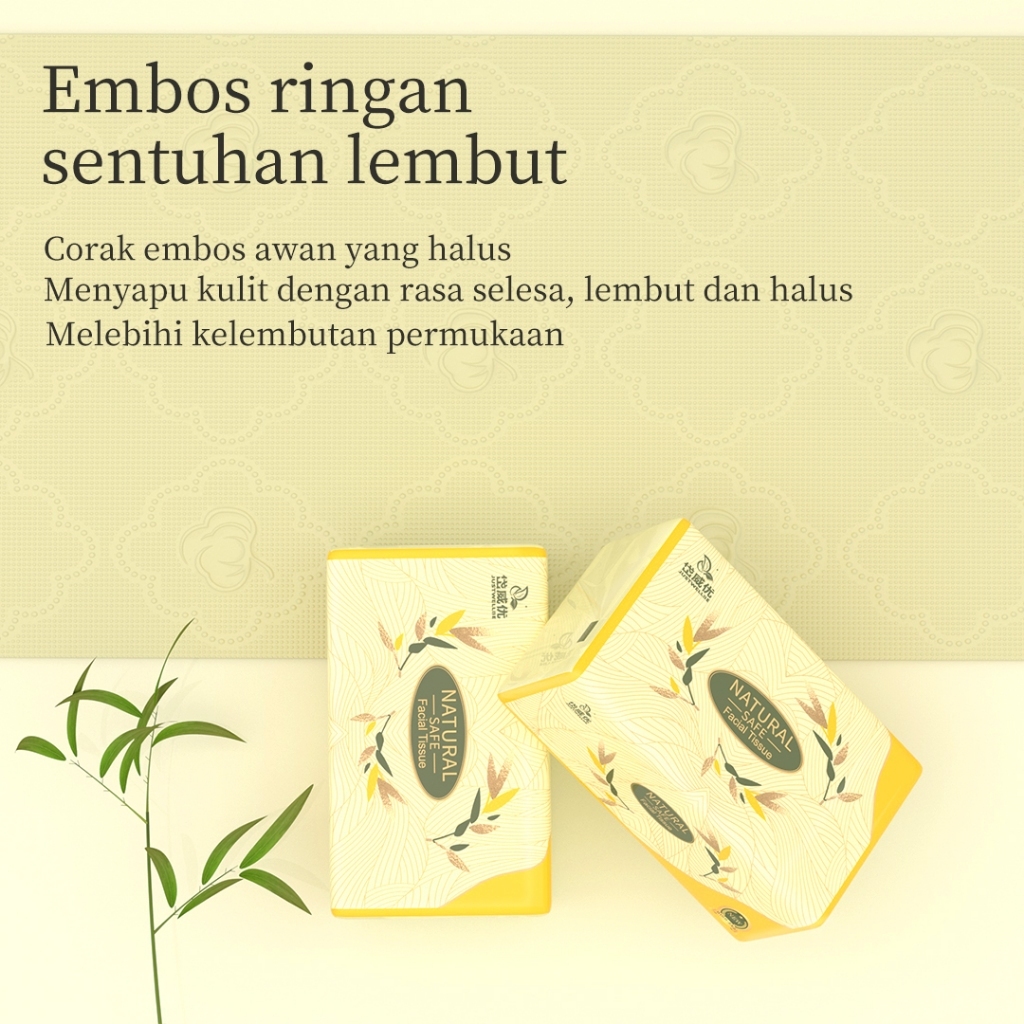 【10pacs】tisu bamboo 4-Ply 300 Sheets Premium cheerful tissue Premium tisu viral murah justwellbe