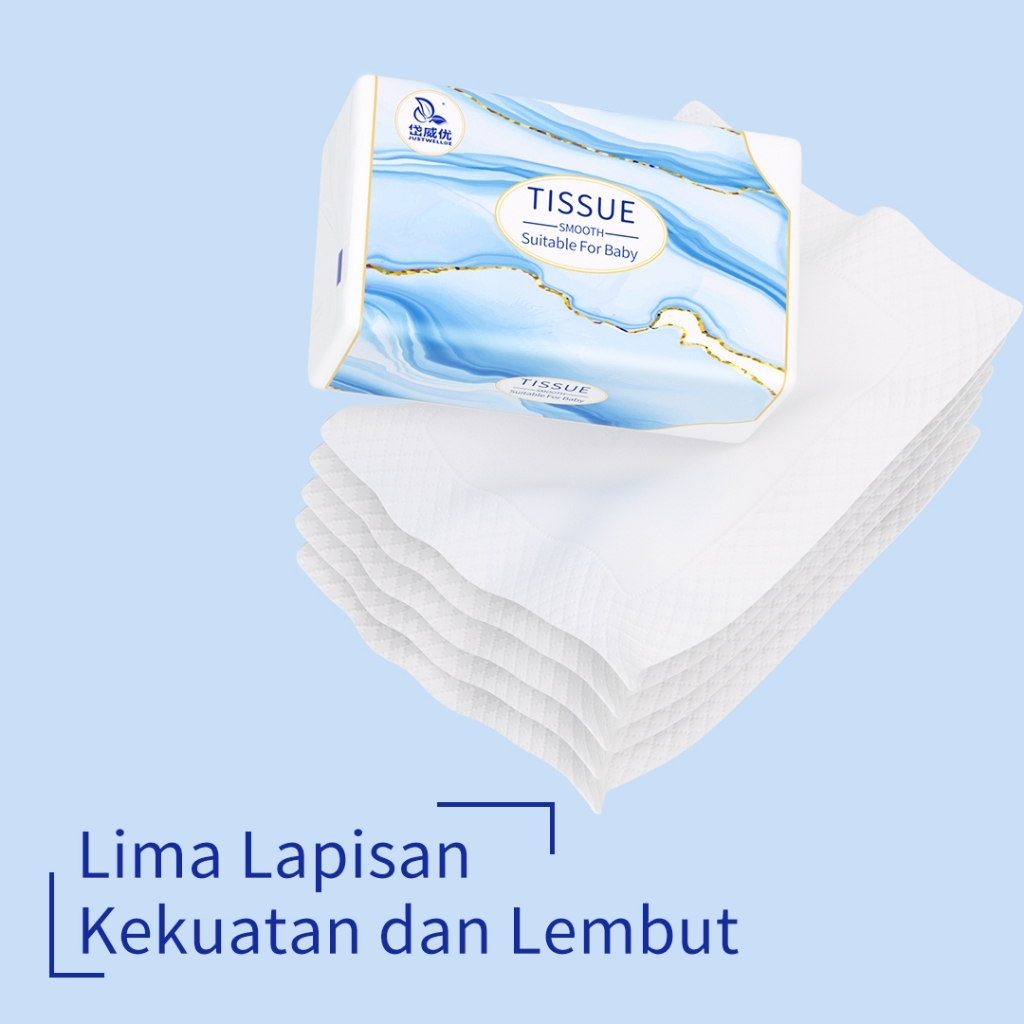 【8pcs】DWY 400sheets tissues 5ply Big Tissue Paper cheerful tissue Thickening facial tissue Premium tisu bamboo