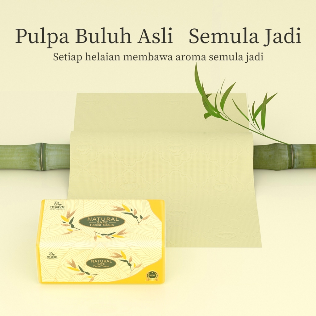【10pacs】tisu bamboo 4-Ply 300 Sheets Premium cheerful tissue Premium tisu viral murah justwellbe