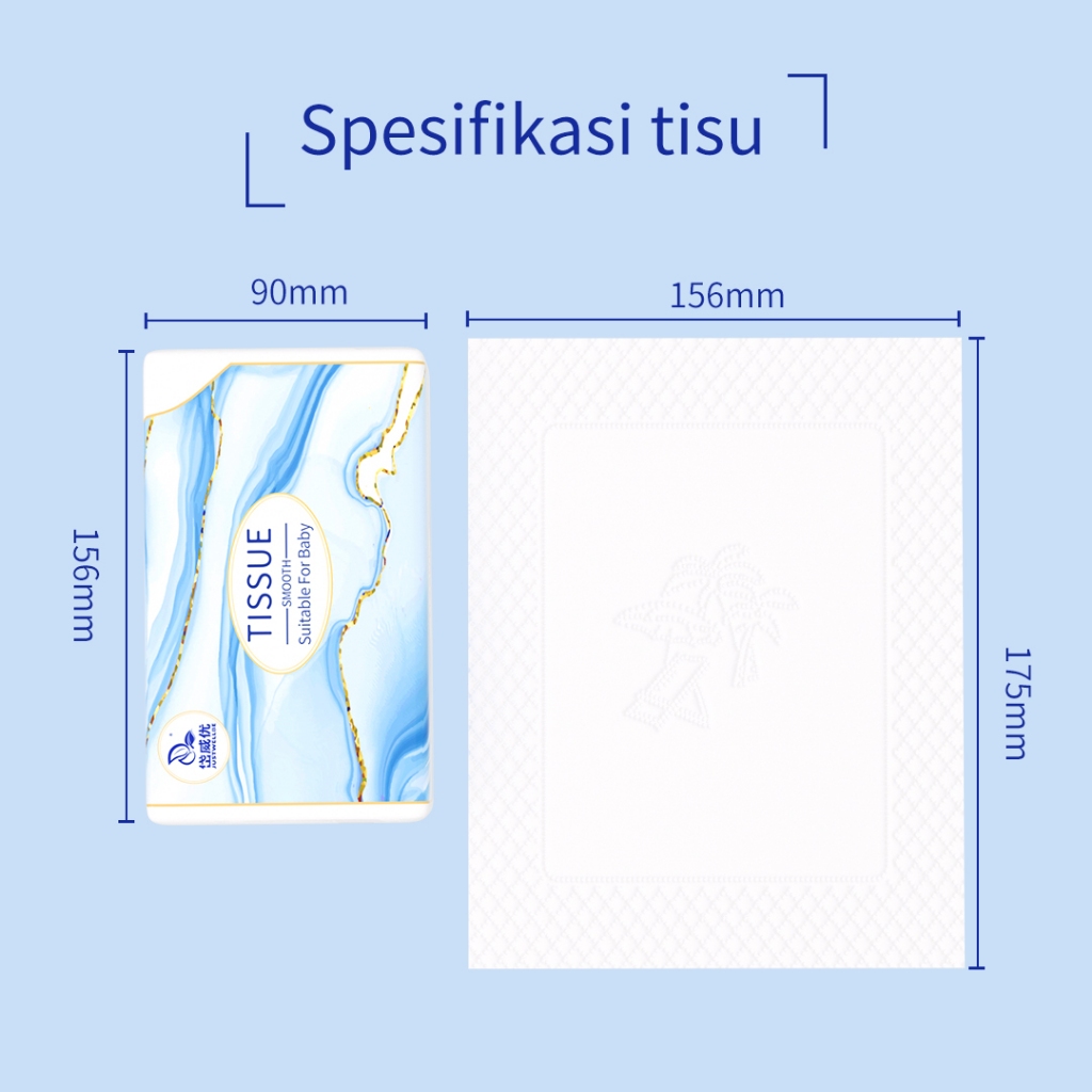 【8pcs】DWY 400sheets tissues 5ply Big Tissue Paper cheerful tissue Thickening facial tissue Premium tisu bamboo