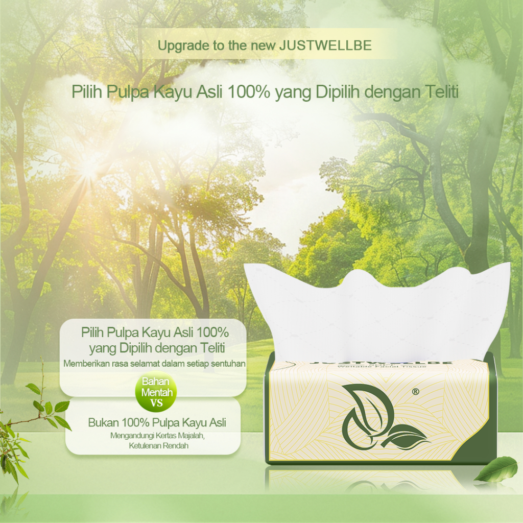 【10/20/30Pacs】 DWY Tisu Viral Tisu Muka 5-Ply Thick Tissues Virgin Wood Pulp No Fluorescent Agents Soft