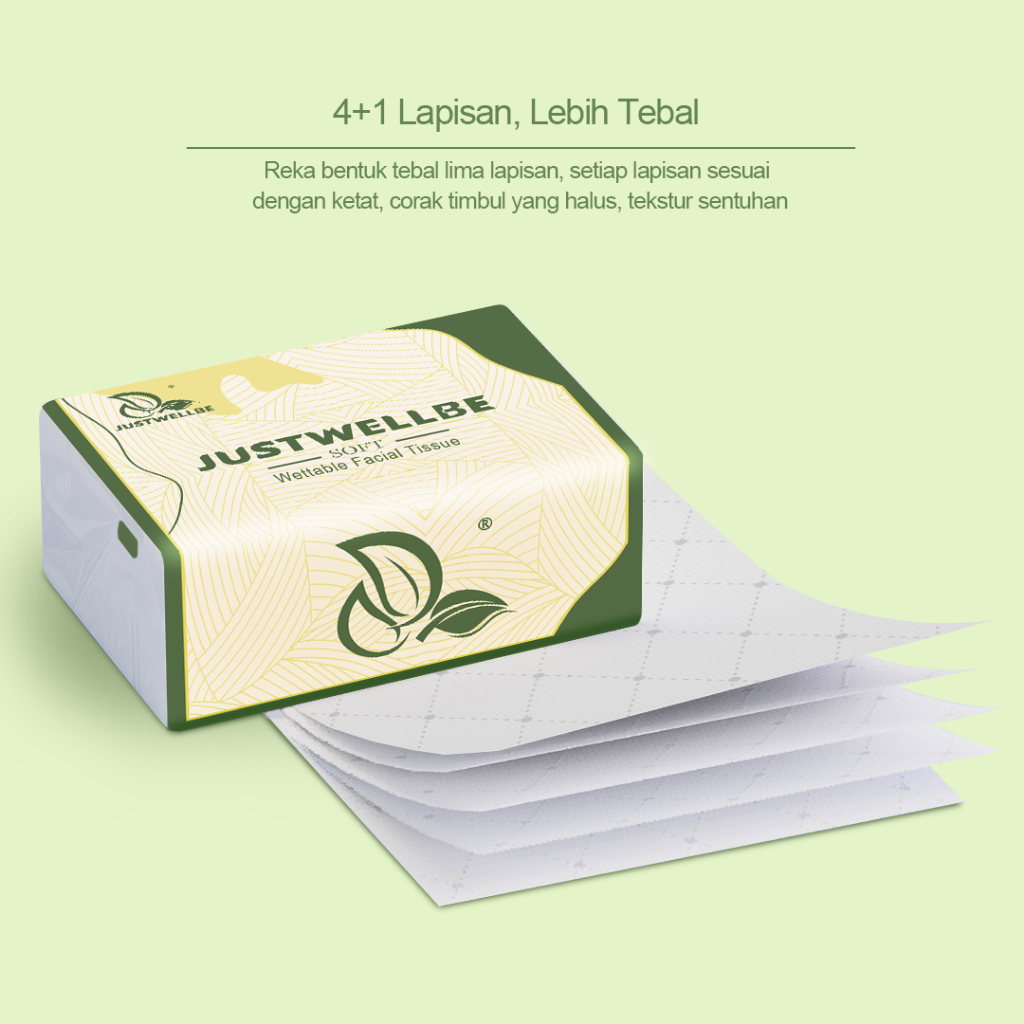 【10/20/30Pacs】 DWY Tisu Viral Tisu Muka 5-Ply Thick Tissues Virgin Wood Pulp No Fluorescent Agents Soft