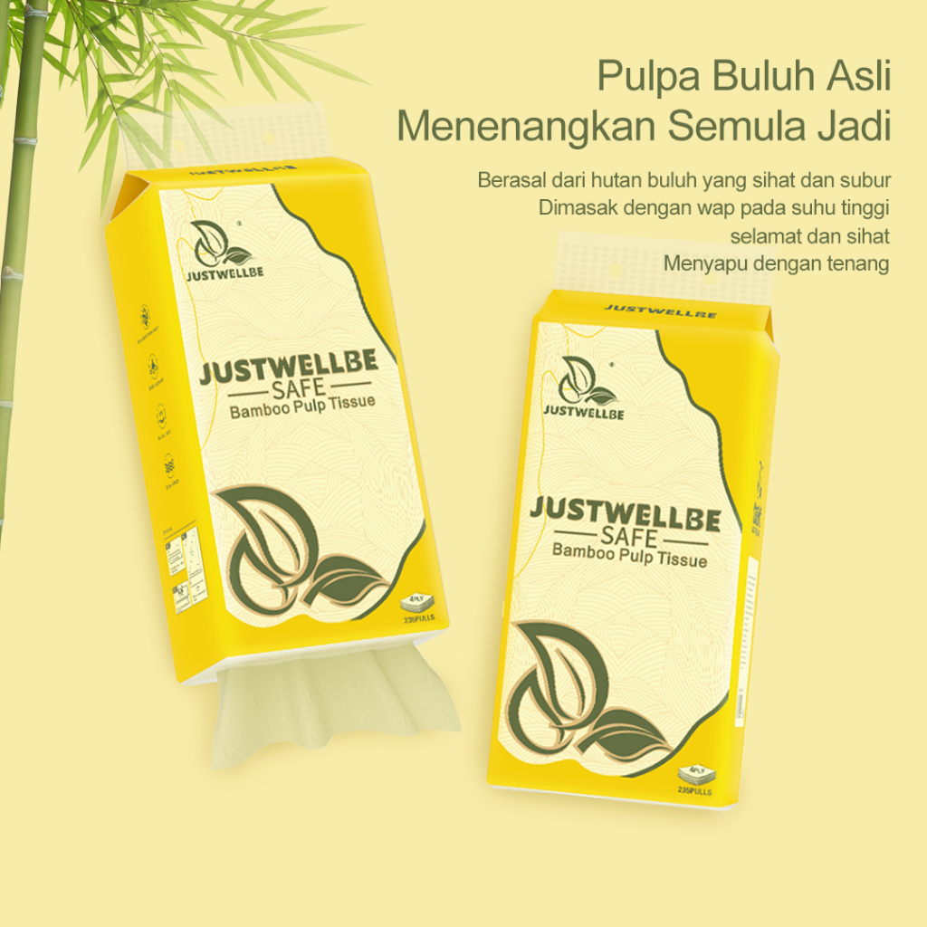 【9Packs】DWY Tisu Gantung 9 Pack Tisu Gantung Bamboo Hanging Tissue Tisu Gantung 4-Ply Thick No Fluorescent