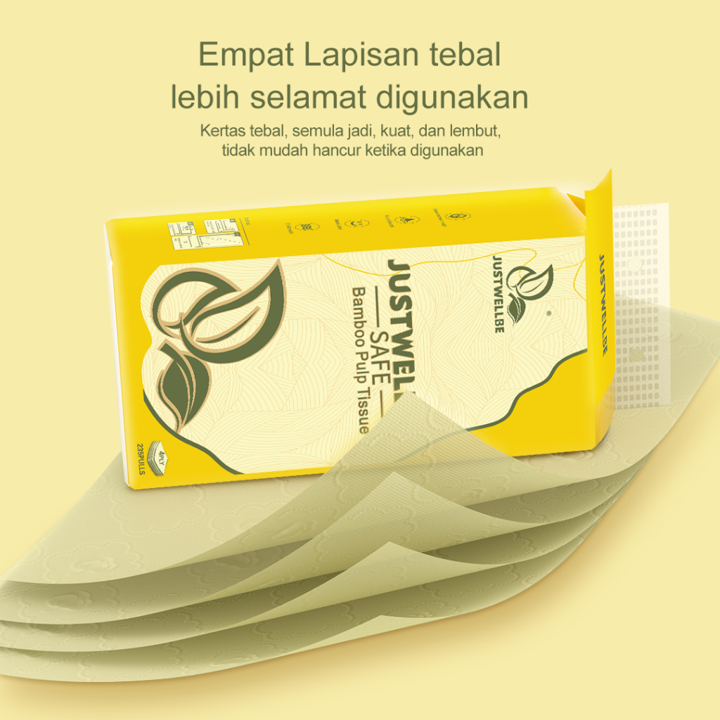 【9Packs】DWY Tisu Gantung 9 Pack Tisu Gantung Bamboo Hanging Tissue Tisu Gantung 4-Ply Thick No Fluorescent