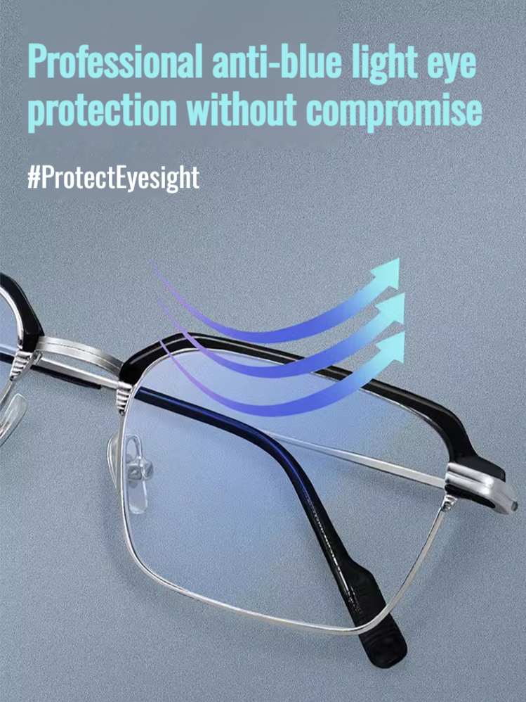 Kacamata Baca Progresif | Cermin Mata Auto Fokus | Kacamata Anti Cahaya Biru | Bingkai Titanium Alloy | Lensa Tukar Warna Photochromic | Cermin Mata Warga Emas | Reading Glasses Men Women