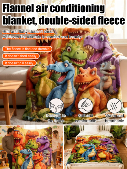 Flannel air conditioning blanket double-sided fleece