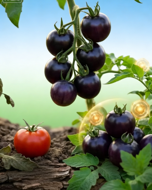 Blueberry Tomato Seeds (Exotic Purple-Black Variety) - Ag-Science Hybrid, High Yield & Non-GMO