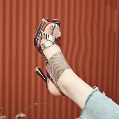 Square Toe Chunky Heel Fairy Sandals