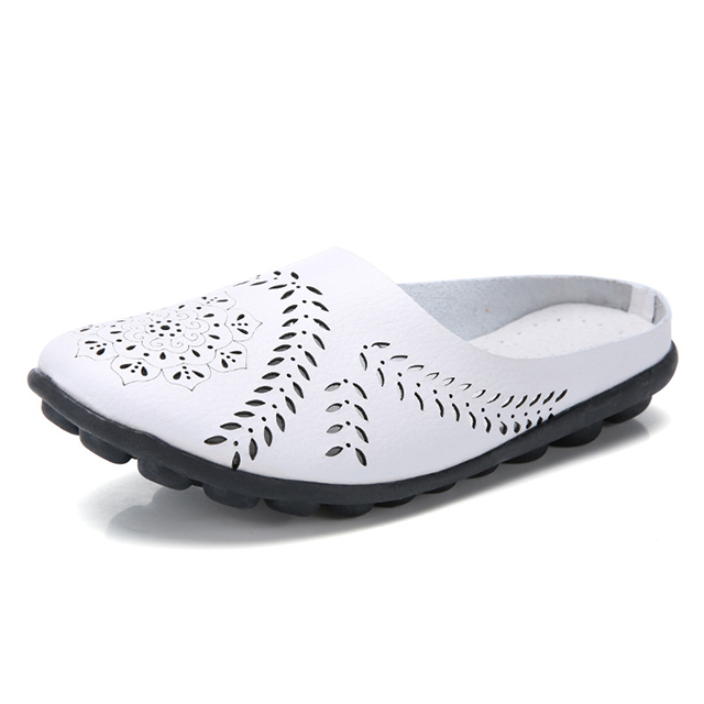 [Soft and Comfortable] Women's Leather Hollow Sandals