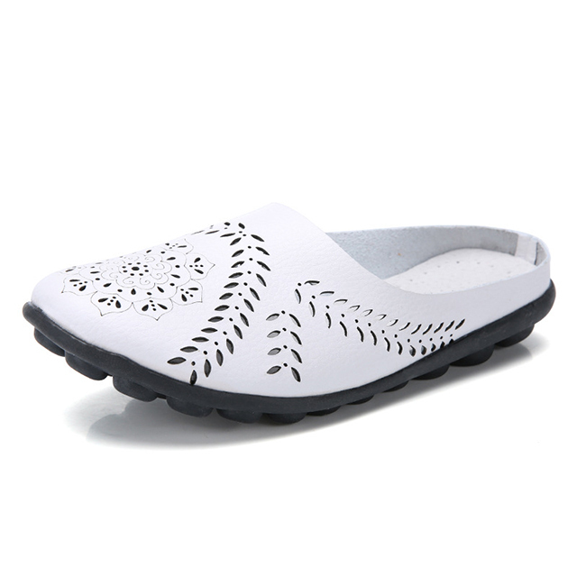 [Soft and Comfortable] Women's Leather Hollow Sandals