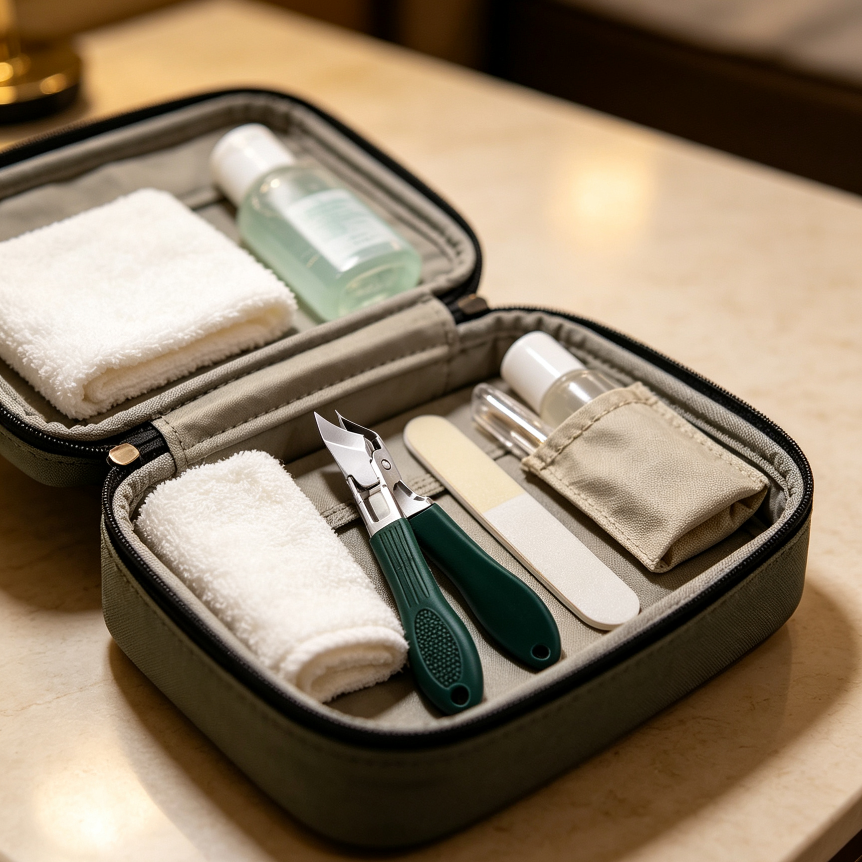 Professional Angled Ingrown Nail Clipper Set with Anti-Splash Design