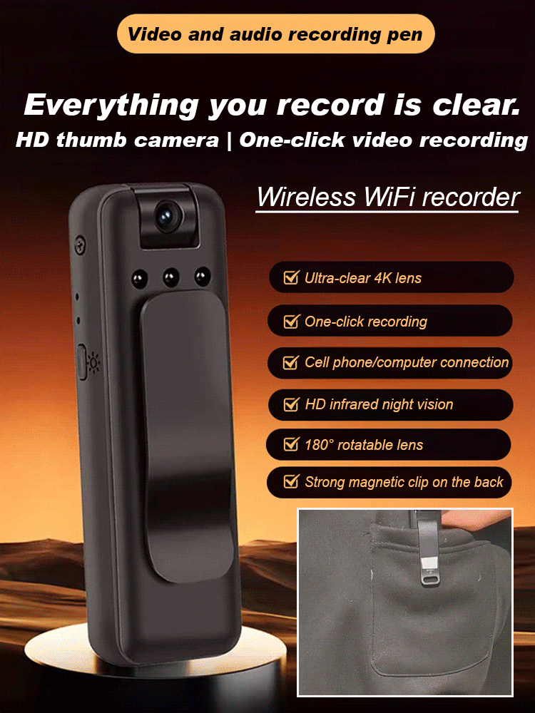 1080P infrared night vision portable recorder