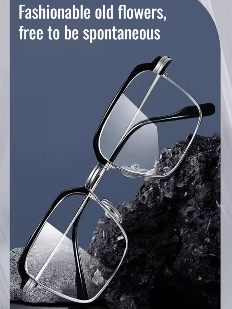 Kacamata Baca Progresif | Cermin Mata Auto Fokus | Kacamata Anti Cahaya Biru | Bingkai Titanium Alloy | Lensa Tukar Warna Photochromic | Cermin Mata Warga Emas | Reading Glasses Men Women