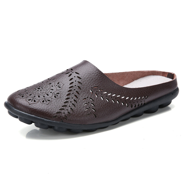 [Soft and Comfortable] Women's Leather Hollow Sandals