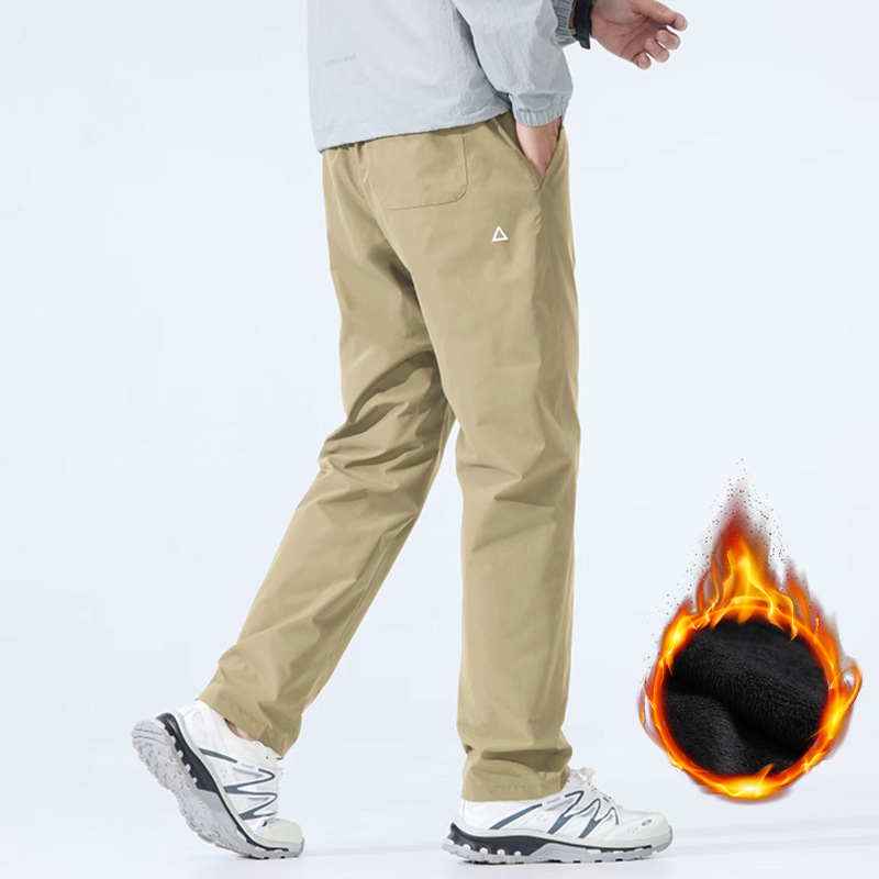 【Fleece-lined and Waterproof】Fun-fitting Triangle Label Casual Pants