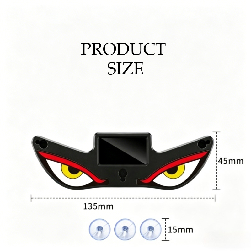 Devil Eye Solar Car LED Light | Wireless Anti-Theft Warning Light | Waterproof Neon Effect