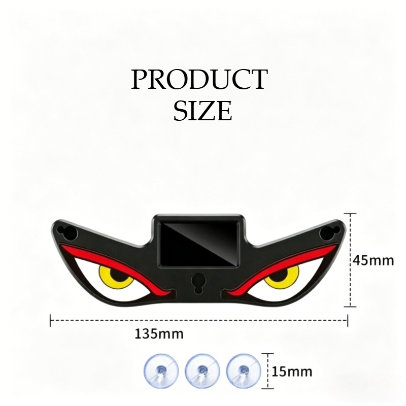 Devil Eye Solar Car LED Light | Wireless Anti-Theft Warning Light | Waterproof Neon Effect