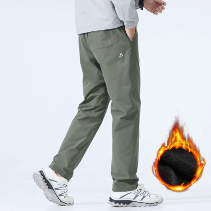 【Fleece-lined and Waterproof】Fun-fitting Triangle Label Casual Pants