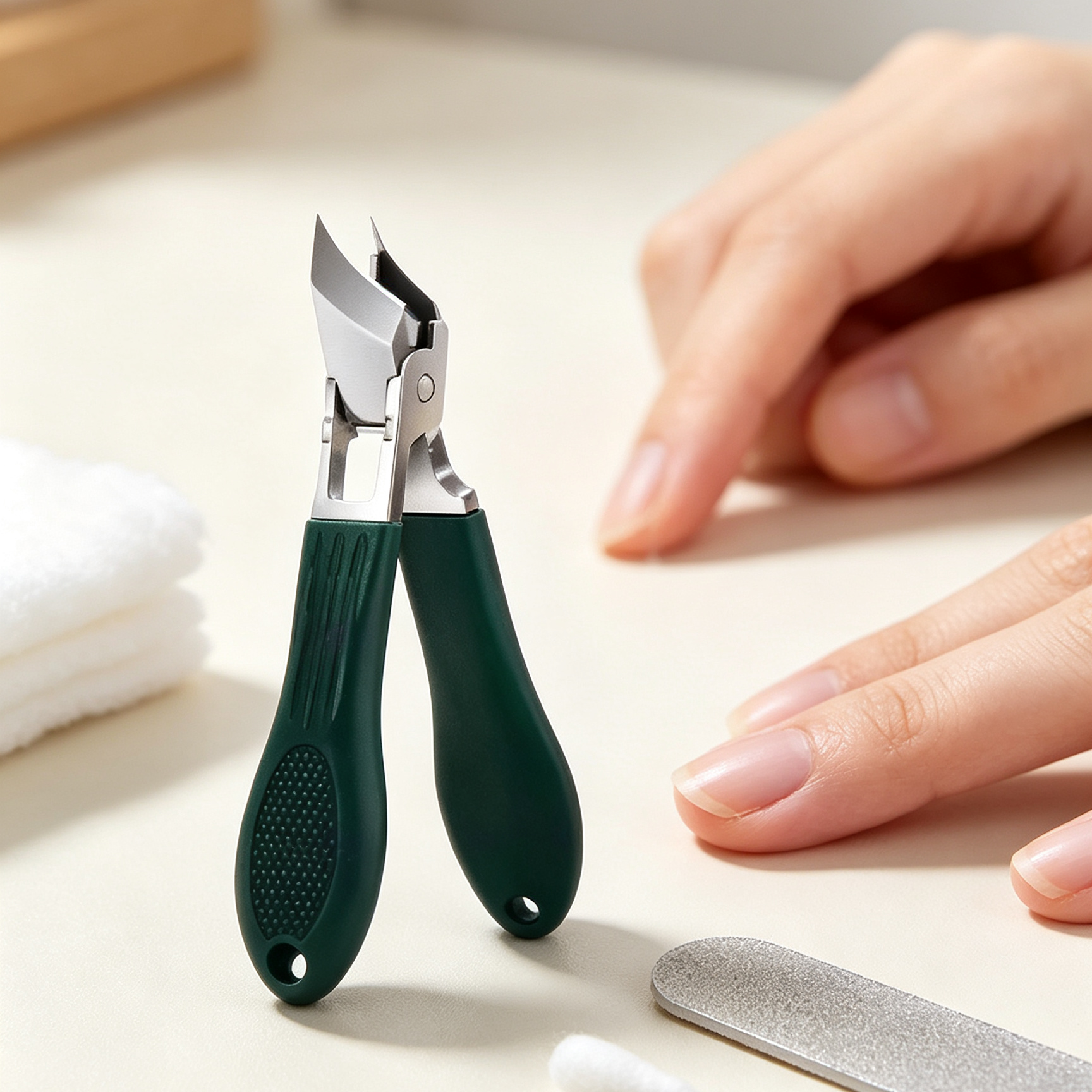 Professional Angled Ingrown Nail Clipper Set with Anti-Splash Design