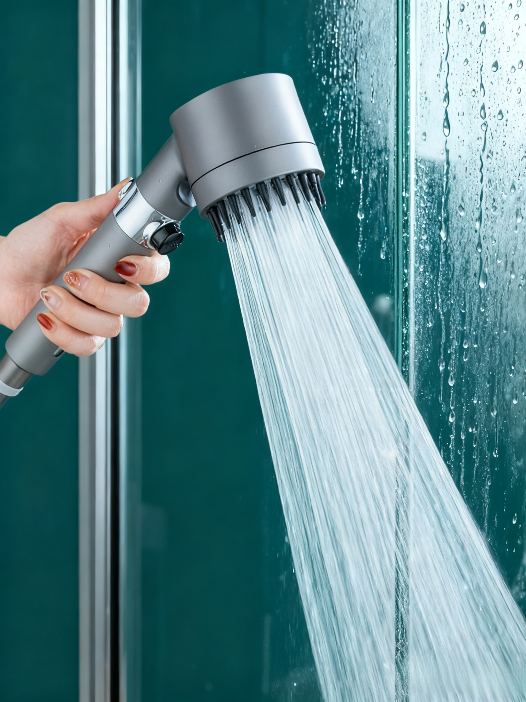Water massage multifunctional one-button adjustment shower head 