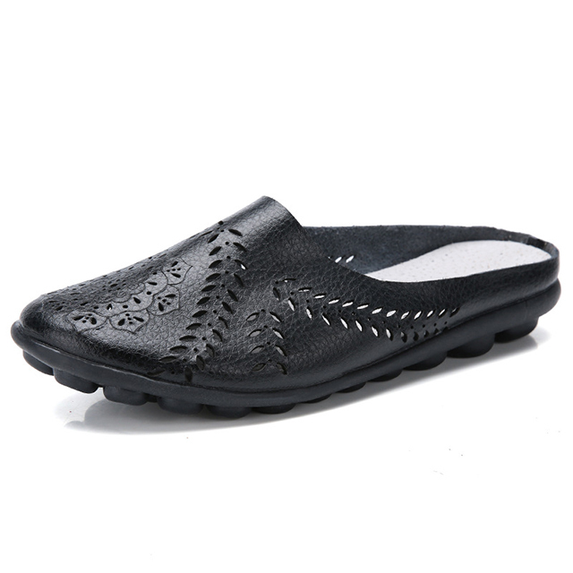 [Soft and Comfortable] Women's Leather Hollow Sandals