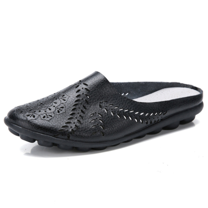 [Soft and Comfortable] Women's Leather Hollow Sandals