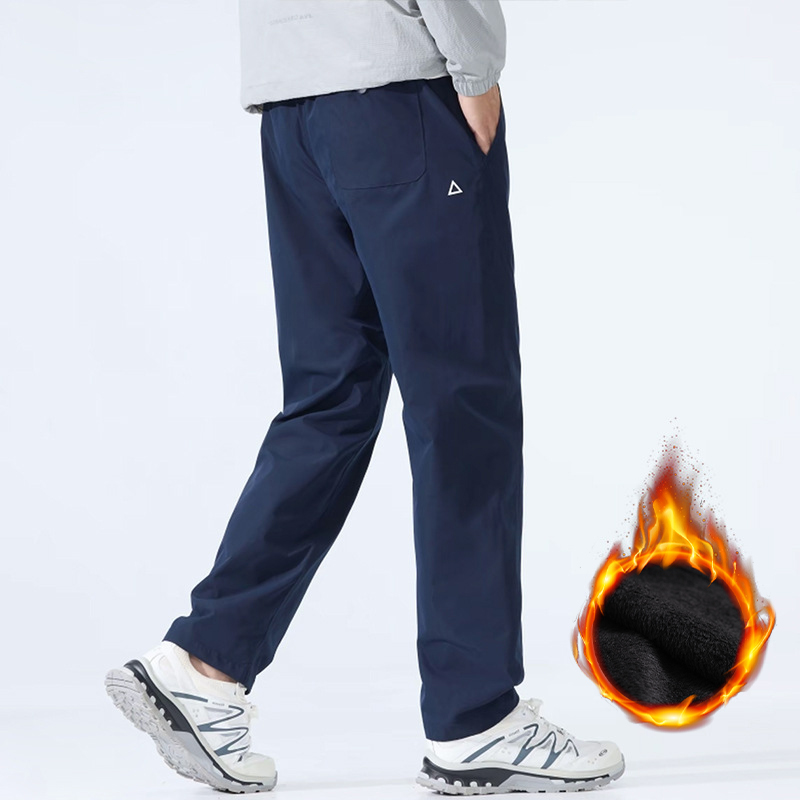 【Fleece-lined and Waterproof】Fun-fitting Triangle Label Casual Pants