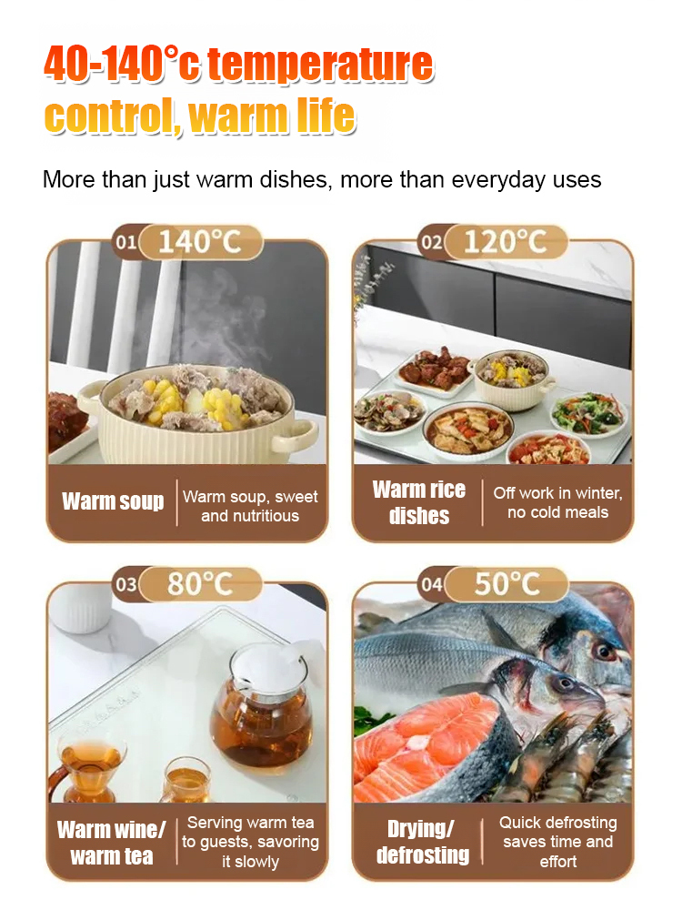 New smart thermostatic heating food warmer.