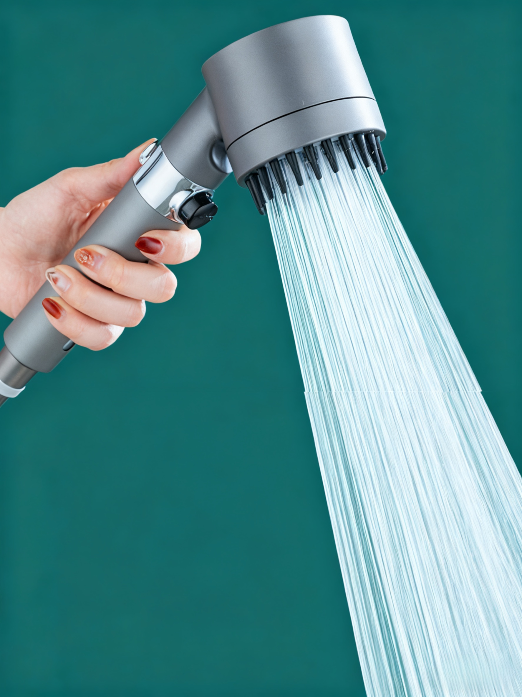 Water massage multifunctional one-button adjustment shower head 