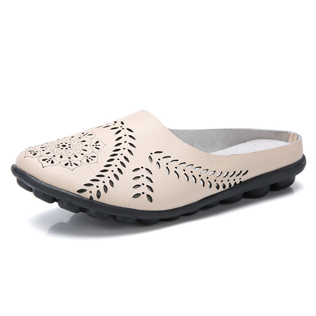 [Soft and Comfortable] Women's Leather Hollow Sandals