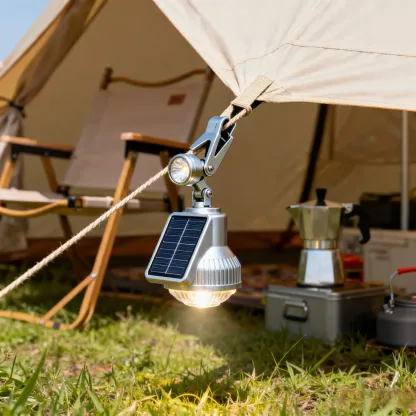 Lampu Solar Clip-on dengan Sensor Gerakan - Kalis Air & Tanpa Wayar- Lampu Luar Rumah Sesuai untuk Pagar, Taman & Balkoni (Tanpa Perlu Tebuk Lubang)