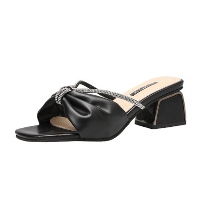 Women's Open Toe Flat Sandals with Butterfly Knot 