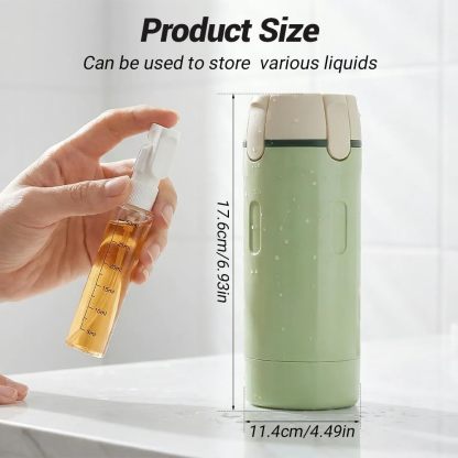 Portable 4-in-1 Travel Bottle | Leak-Proof Toiletry Organizer | 4 Compartments Dispenser | Luggage Space Saver | TSA Approved Refillable Tube | Travel & Business Trip Essential