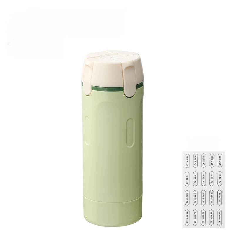 Portable 4-in-1 Travel Bottle | Leak-Proof Toiletry Organizer | 4 Compartments Dispenser | Luggage Space Saver | TSA Approved Refillable Tube | Travel & Business Trip Essential