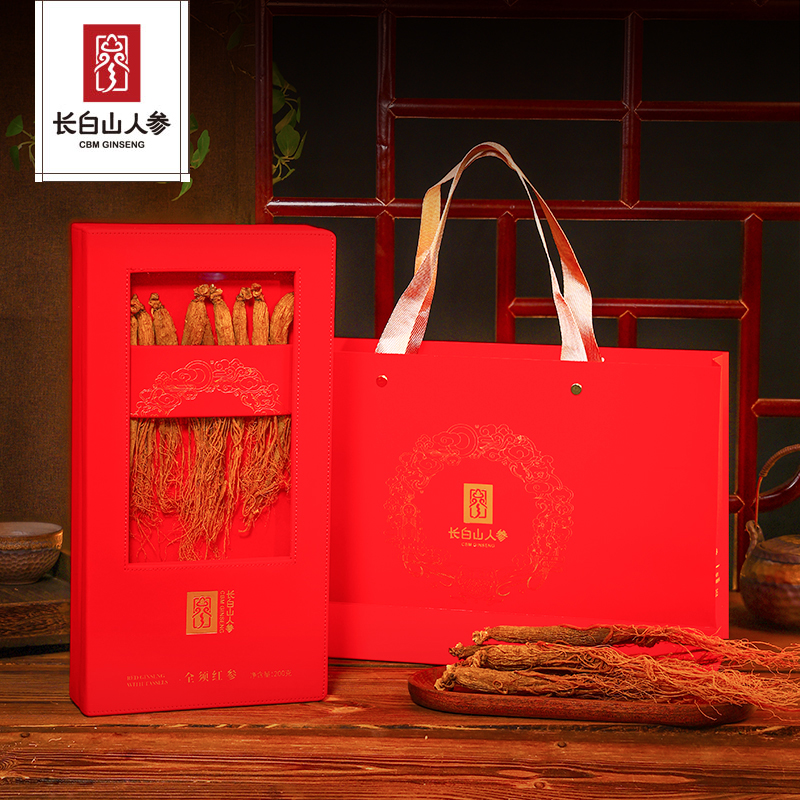 Whole-Root Red Ginseng Gift Set, 80g/Box-Changbai Mountain Ginseng-CBM GINSENG