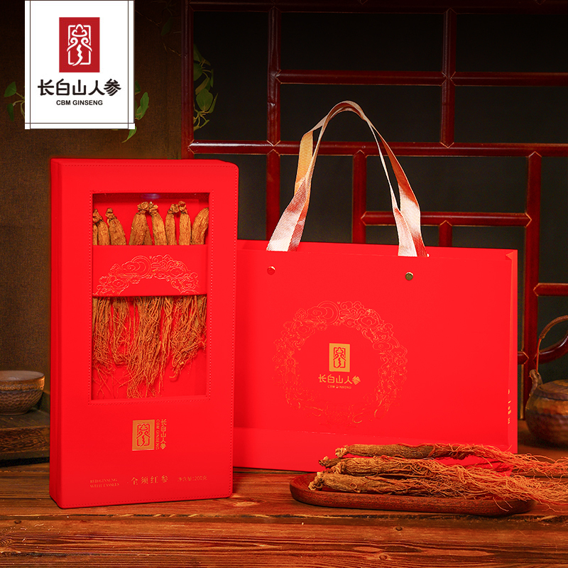 Whole-Root Red Ginseng Gift Set, 80g/Box-Changbai Mountain Ginseng