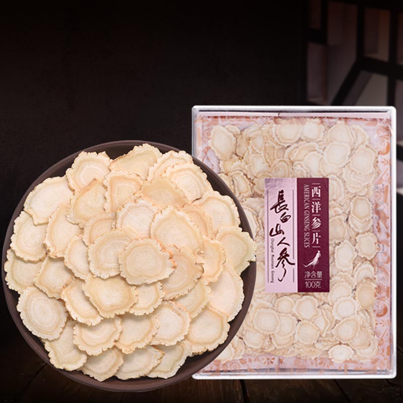 American Ginseng Slices, φ1.6 - 1.8, 100g/Box-Changbai Mountain Ginseng-CBM GINSENG
