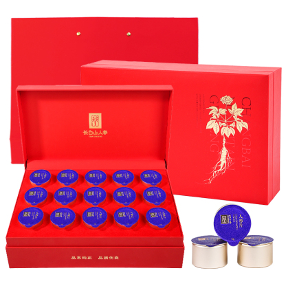 Changbai Mountain Ginseng, White Ginseng Slices, Gift Box, Small Can, 90g/Can