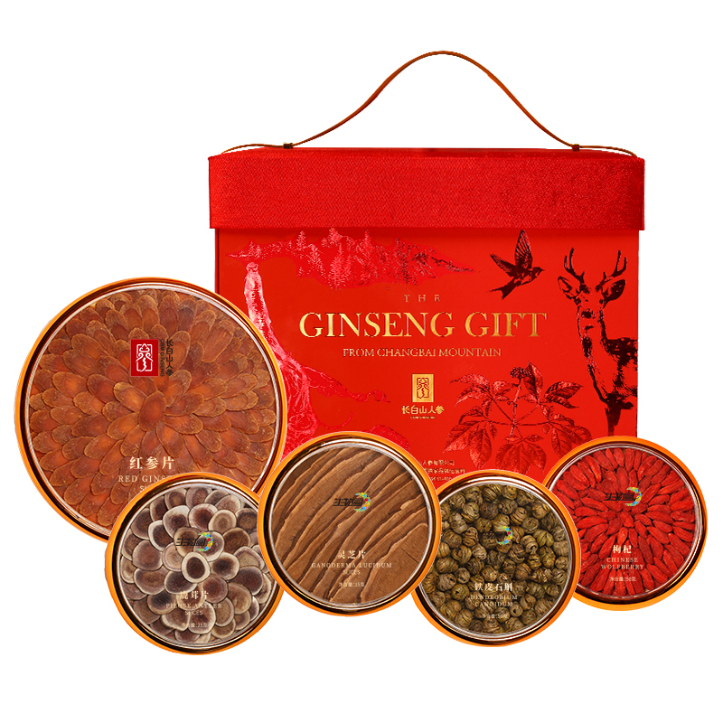 Changbai Mountain Ginseng, Red Ginseng Slices, Gift Box, 200g/Box