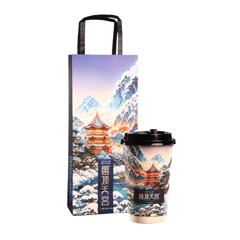 Changbai Mountain Ginseng, Cloud-top Palace Joint Freeze-Dried Ginseng Milk Tea, 51g * 4 cups