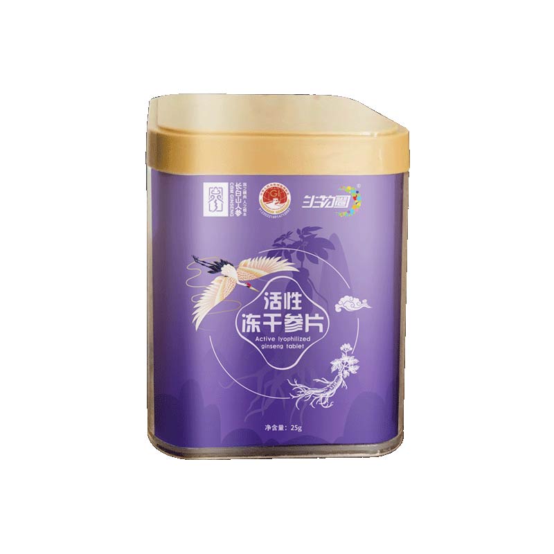 Active Freeze-Dried White Ginseng Slices, 25g/Can-Changbai Mountain Ginseng-CBM GINSENG
