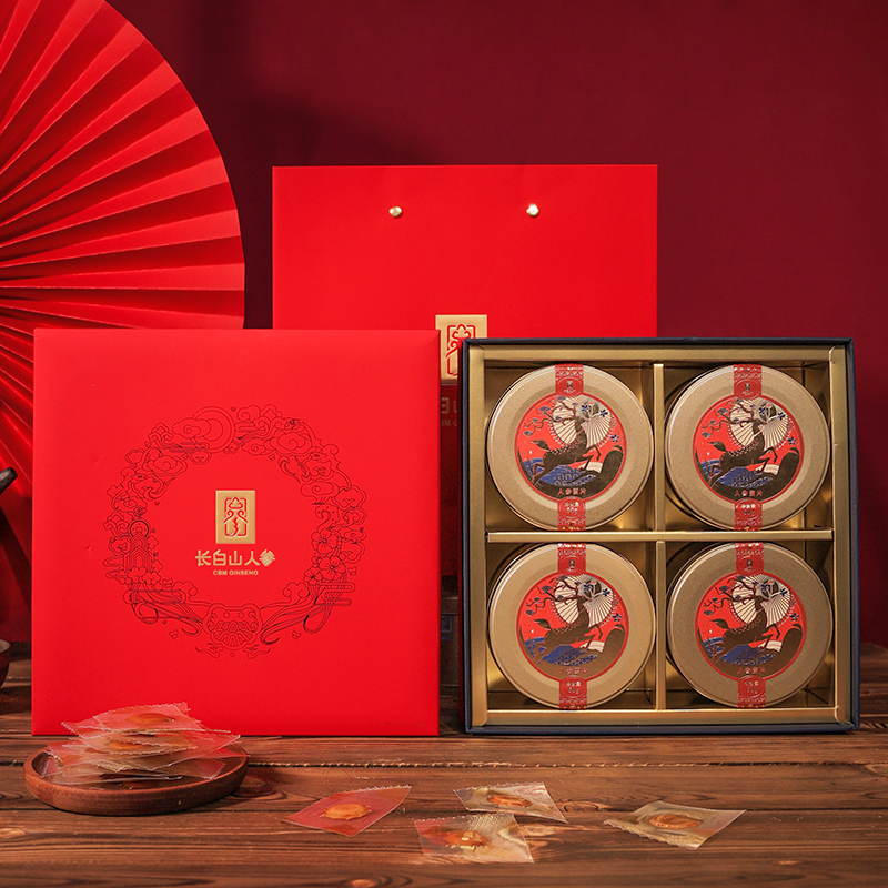 Changbai Mountain Ginseng, Ginseng Honey Slices, Gift Box,50g*4